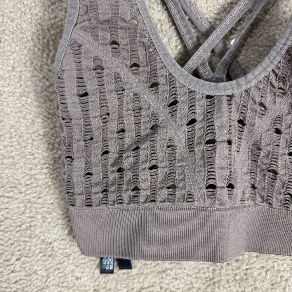 Victoria's Secret‎ Sports Bra Size Small Brown Seamless Strappy Back Gym Workout - Picture 4 of 11